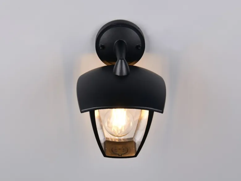 Außenwandleuchte VENTA Laterne hängend Landhausstil Schwarz, Höhe 24cm