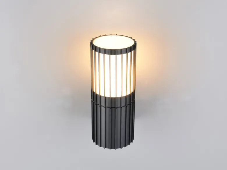 Außenwandleuchte VOLGA aus Aluminium in Anthrazit, Höhe 20cm
