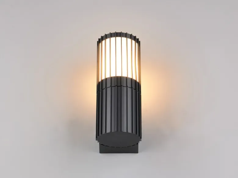 Außenwandleuchte VOLGA aus Aluminium in Anthrazit, Höhe 20cm