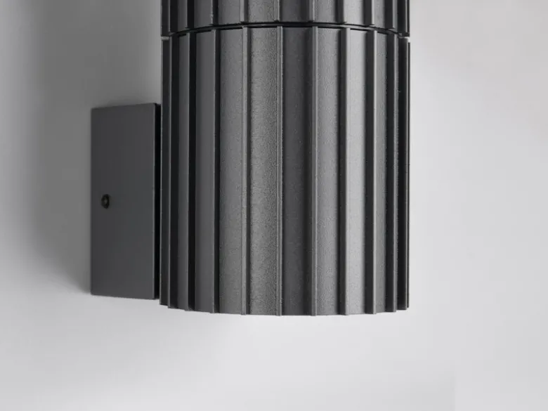 Außenwandleuchte VOLGA aus Aluminium in Anthrazit, Höhe 20cm
