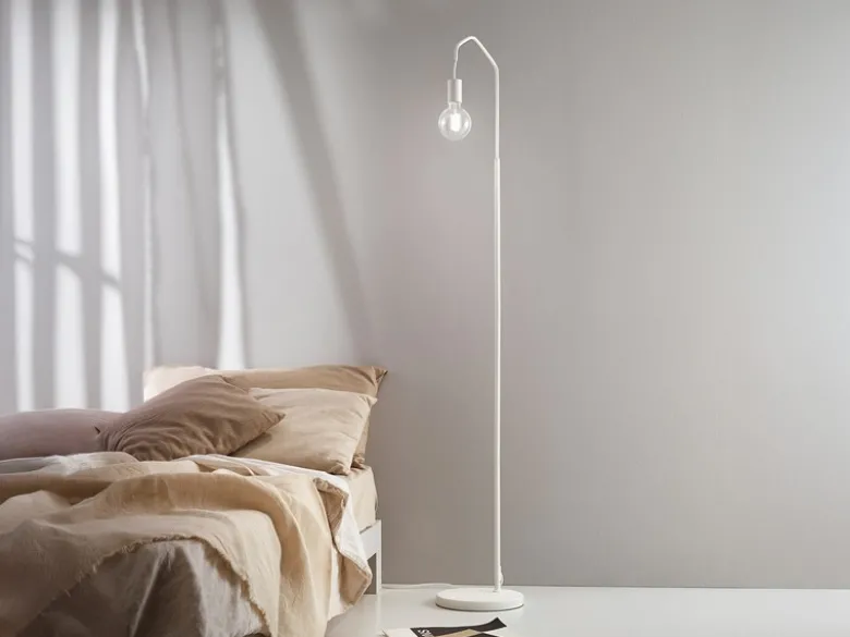 Außergewöhnliche LED Stehlampe 165cm weiß - minimalistische Designerlampe