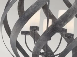 Außergewöhnliche Pendelleuchte BLACKSMITH für Innen & Außen, 5-flammig Ø66,4cm