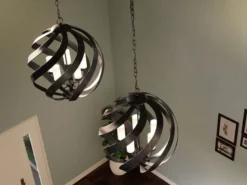 Außergewöhnliche Pendelleuchte BLACKSMITH für Innen & Außen, 5-flammig Ø66,4cm