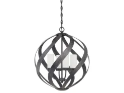 Außergewöhnliche Pendelleuchte BLACKSMITH für Innen & Außen, 4-flammig Ø50cm
