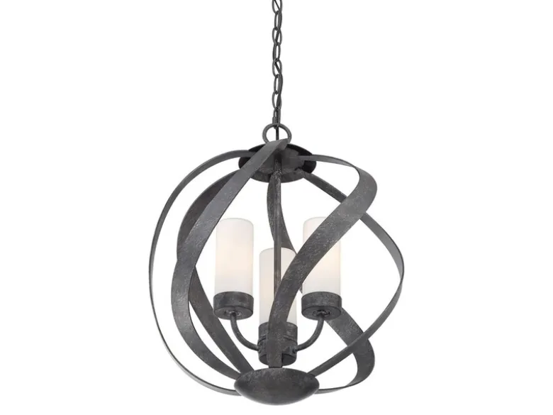 Außergewöhnliche Pendelleuchte BLACKSMITH für Innen & Außen, 3-flammig Ø40,7cm