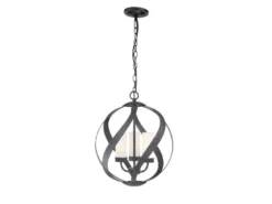 Außergewöhnliche Pendelleuchte BLACKSMITH für Innen & Außen, 3-flammig Ø40,7cm