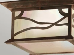 Ausgefallene Außendeckenleuchte MORRIS im antiken Design, Ø30cm
