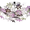 Ausgefallene große LED Deckenleuchte mit Blumen, dimmbar über Schalter Ø 51cm