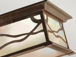 Ausgefallene LED Außendeckenleuchte im antiken Design, Ø30cm