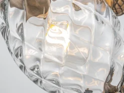 Ausgefallene LED Außenwandleuchte Bronzefarbig, Höhe 35,5cm