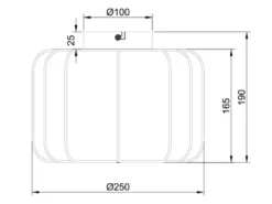 Ausgefallene LED Deckenleuchte mit Stoff Lampenschirm in Weiß, Ø 25cm