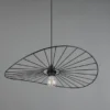 Ausgefallene LED Pendelleuchte, Lampenschirm Schwarzer Draht, Ø 60cm