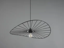 Ausgefallene LED Pendelleuchte, Lampenschirm Schwarzer Draht, Ø 60cm