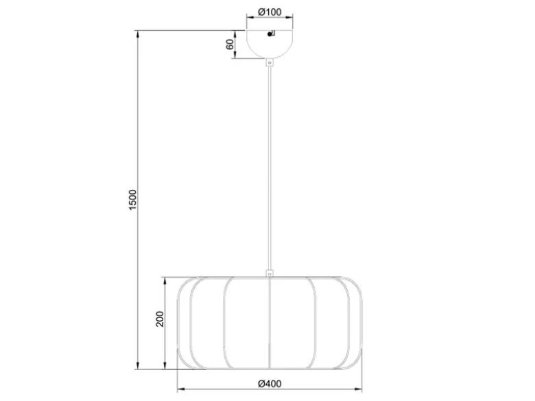 Ausgefallene LED Pendelleuchte mit Stoff Lampenschirm in Weiß, Ø 40cm