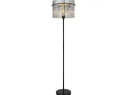 Ausgefallene LED Stehleuchte mit Rauchglas Stäben, Höhe 152cm