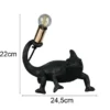 Ausgefallene LED Tischleuchte Tierlampe Chamäleon Schwarz, Höhe 22cm