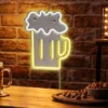 Ausgefallene Neon LED Wandlampe Bier mit USB Kabel & Netzteil, Höhe 36cm