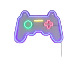 Ausgefallene Neon LED Wandlampe Gaming mit USB Kabel & Netzteil, Breite 41cm