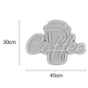 Ausgefallene Neon LED Wandleuchte COFFEE mit USB Kabel & Schalter, Breite 40cm