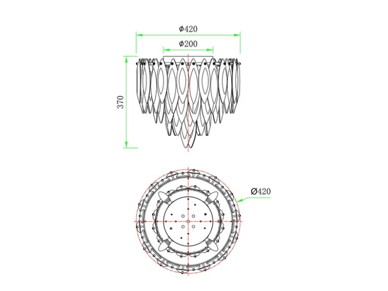 Ausgefallener LED Deckenleuchter Gold mit 3-farbigem K9 Kristall Ø 40cm