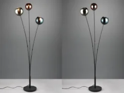 Ausgefallene Stehleuchte SHELDON mit bunt verspiegelten Glaskugeln, Höhe 150cm