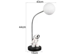 Ausgefallene Tischlampe ARM LED dimmbar, Deko Lampe USB betrieben, Höhe 44cm