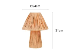 Ausgefallene Tischleuchte ANEA aus naturbelassenem Papier, Höhe 31cm