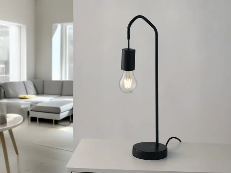 Ausgefallene Tischleuchte HABITAT Metall in Schwarz, Höhe 48cm