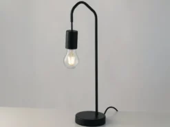 Ausgefallene Tischleuchte HABITAT Metall in Schwarz, Höhe 48cm