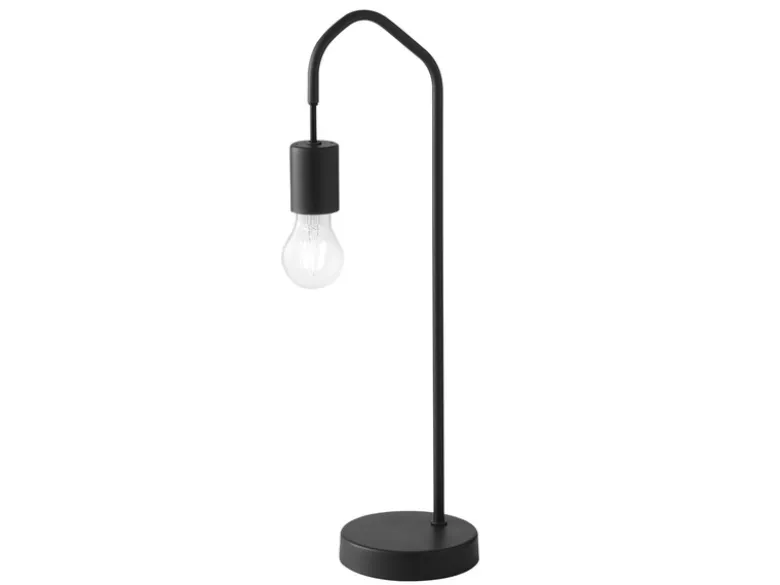Ausgefallene Tischleuchte HABITAT Metall in Schwarz, Höhe 48cm