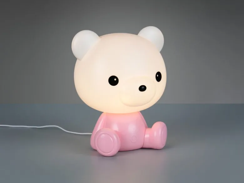 Ausgefallene USB Tischlampe CUTIE mit RGB Farbwechsel, Rosa, Höhe 25cm