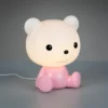 Ausgefallene USB Tischlampe Teddy mit RGB Farbwechsel, Rosa, Höhe 25cm