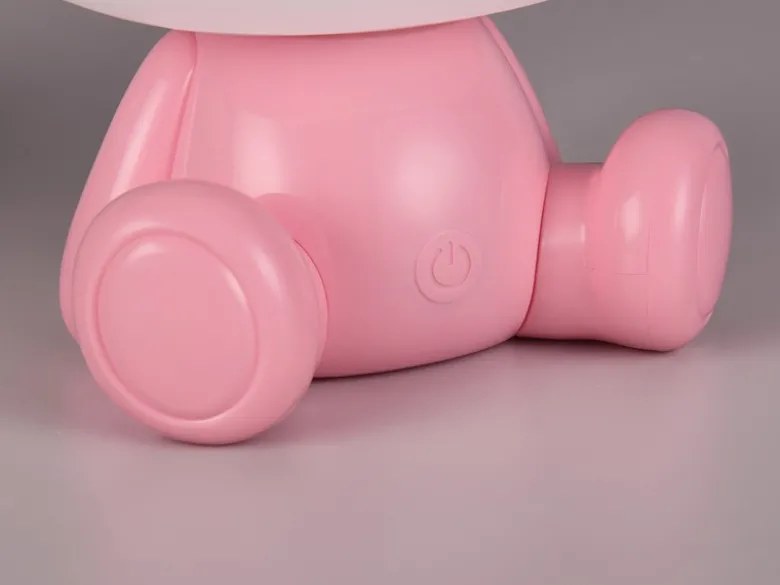 Ausgefallene USB Tischlampe Teddy mit RGB Farbwechsel, Rosa, Höhe 25cm