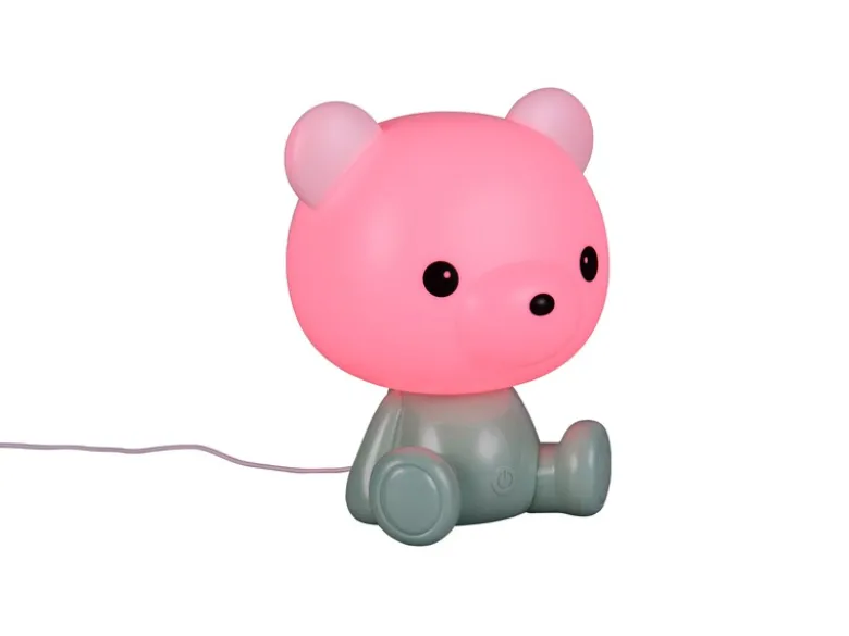 Ausgefallene USB Tischlampe Teddy mit RGB Farbwechsel, Grün, Höhe 25cm