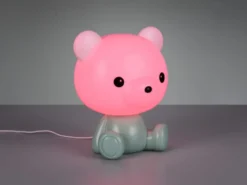 Ausgefallene USB Tischlampe Teddy mit RGB Farbwechsel, Grün, Höhe 25cm
