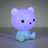 Ausgefallene USB Tischlampe Teddy mit RGB Farbwechsel, Blau, Höhe 25cm
