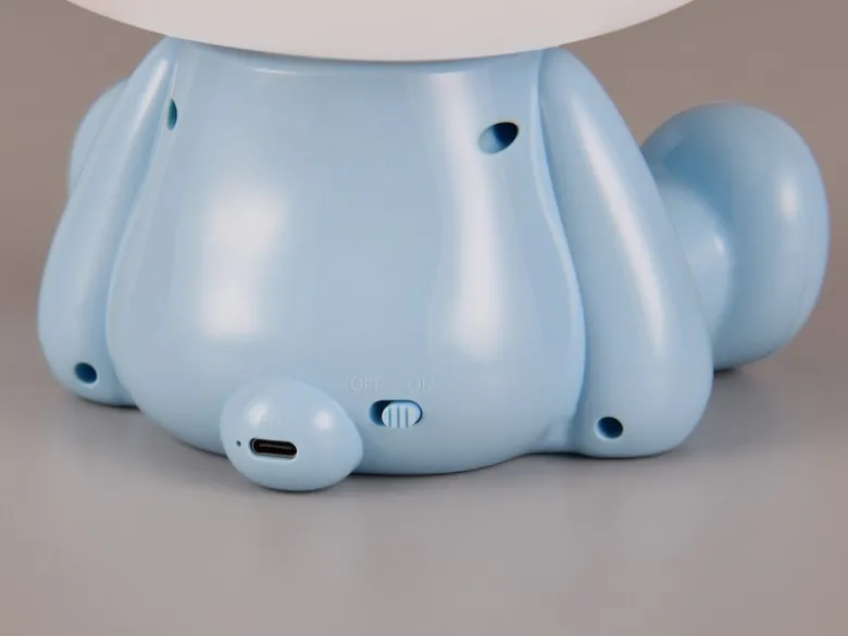 Ausgefallene USB Tischlampe Teddy mit RGB Farbwechsel, Blau, Höhe 25cm