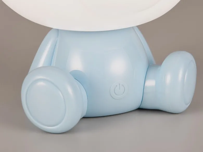 Ausgefallene USB Tischlampe Teddy mit RGB Farbwechsel, Blau, Höhe 25cm