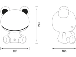 Ausgefallene USB Tischlampe Frosch mit RGB Farbwechsel, Blau Höhe 24cm