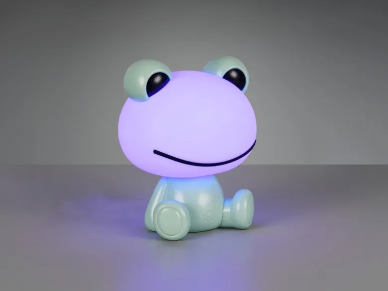 Ausgefallene USB Tischlampe HOPPER mit RGB Farbwechsel, Grün Höhe 24cm