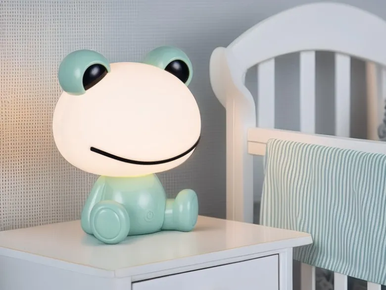 Ausgefallene USB Tischlampe HOPPER mit RGB Farbwechsel, Grün Höhe 24cm