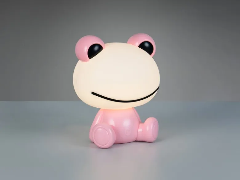 Ausgefallene USB Tischlampe HOPPER mit RGB Farbwechsel, Rosa Höhe 24cm