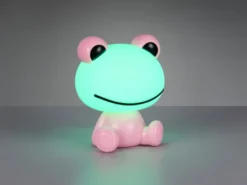 Ausgefallene USB Tischlampe HOPPER mit RGB Farbwechsel, Rosa Höhe 24cm