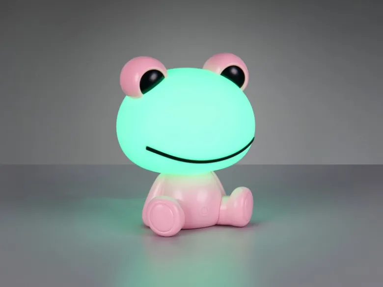 Ausgefallene USB Tischlampe HOPPER mit RGB Farbwechsel, Rosa Höhe 24cm