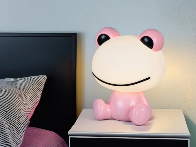 Ausgefallene USB Tischlampe HOPPER mit RGB Farbwechsel, Rosa Höhe 24cm