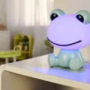 Ausgefallene USB Tischlampe Frosch mit RGB Farbwechsel, Grün Höhe 24cm