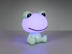 Ausgefallene USB Tischlampe Frosch mit RGB Farbwechsel, Grün Höhe 24cm