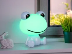 Ausgefallene USB Tischlampe HOPPER mit RGB Farbwechsel, Blau Höhe 24cm