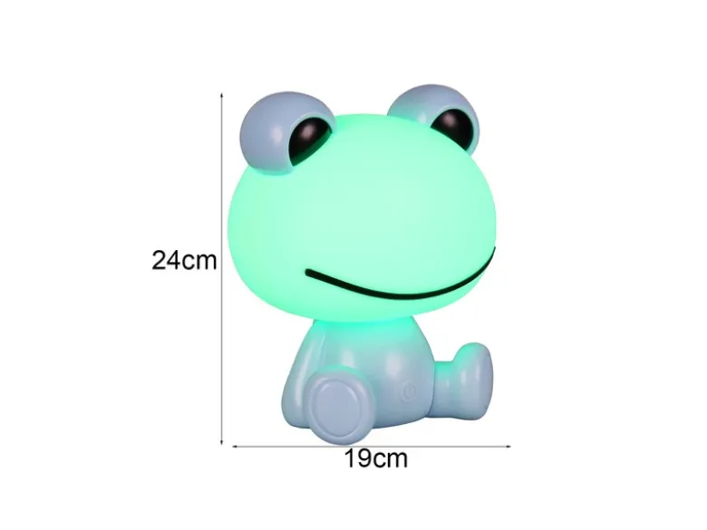 Ausgefallene USB Tischlampe HOPPER mit RGB Farbwechsel, Blau Höhe 24cm