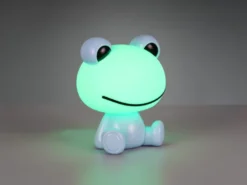 Ausgefallene USB Tischlampe HOPPER mit RGB Farbwechsel, Blau Höhe 24cm